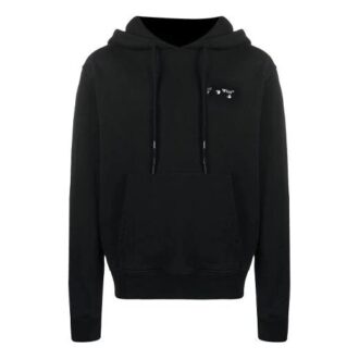 FW20 Huvtröja med tryckt logotyp för män, svart
