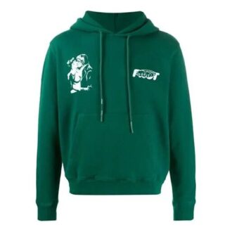 FW20 Kiss 21 Hoodie med tryck för män, grön