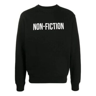 FW20 Non-Fiction-tryckad pullover för män, svart