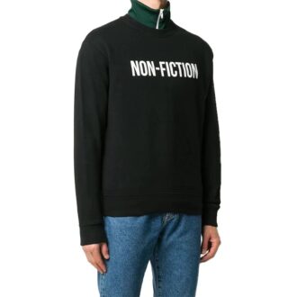 FW20 Non-Fiction-tryckad pullover för män, svart