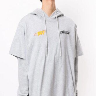 FW20 Pivo Flash Logo Applique Hooded Sweater Men’s Grey
