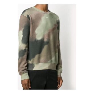 FW20 Pullover för män med Arrows-logotryck, kamouflage/grön