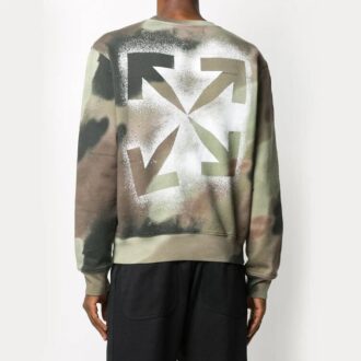 FW20 Pullover för män med Arrows-logotryck, kamouflage/grön