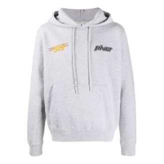 FW20 Pullover med huva och logotryck för män, grå