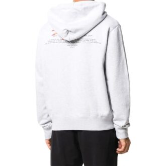 FW20 Pullover med huva och logotryck för män, grå