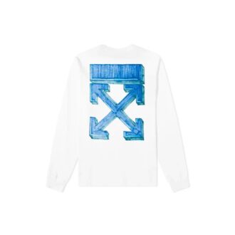 FW20 Pullover med markeringspilar för män, vit