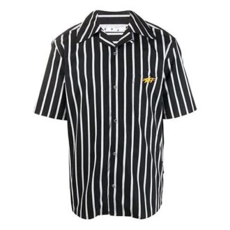 Fw20 randig bowlingformad kortärmad skjorta i Shorts-modell