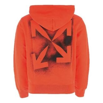 FW20 Stencil Hooded Pullover Herr Orange