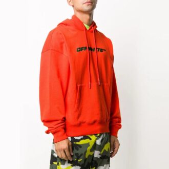 FW20 Trellis lös huvtröja för män, orange