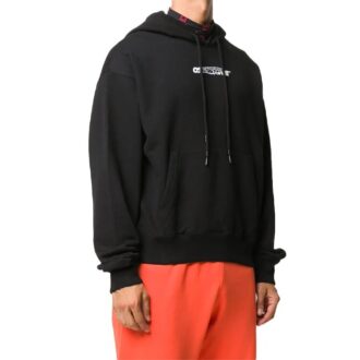 FW20 Tryckt hoodie för män, svart