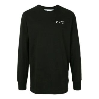 FW20 Tryckt långärmad herrtröja Svart