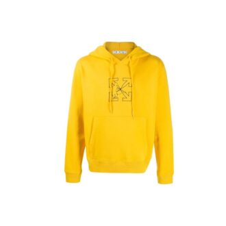 FW20 Workers Logo Printing Hooded Pullover Herr Gul