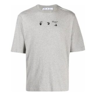 FW21 Arrow Logo-tryck Rund hals Kortärmad Standardversion Grå