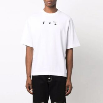 FW21 Arrows kortärmad tröja med pil-logotyp, standardmodell, vit