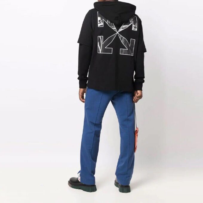 FW21 Arrows-mönstertryck, version med dubbla ärmar, svart