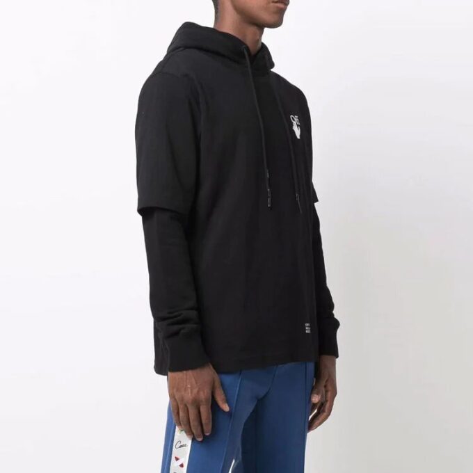 FW21 Arrows-mönstertryck, version med dubbla ärmar, svart