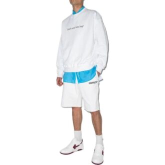 FW21 Arrows-mönstrade shorts, lös passform, vita