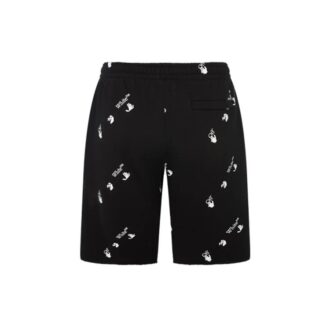 FW21 Bomullsshorts med heltäckande alfabetmönster, casual-version, svart