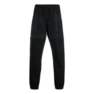 FW21 enfärgade casual-byxor i cargostil, standardversion, svarta