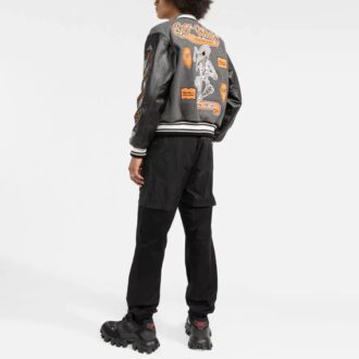 FW21 enfärgade casual-byxor i cargostil, standardversion, svarta