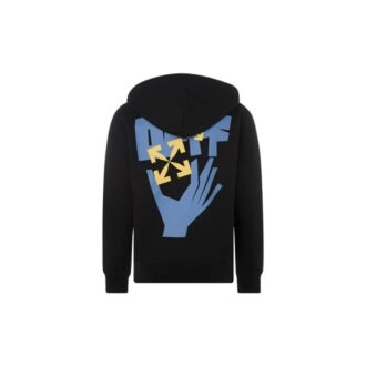 FW21 Huvtröja med alfabetmönster, svart