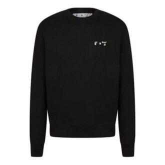 FW21 Logo Bomull Rundhalsad Långärmad Version Svart
