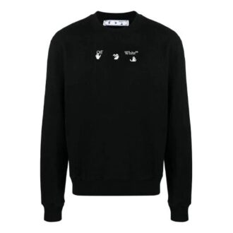 FW21 Logo Rund hals Långärmad Löst sittande Svart