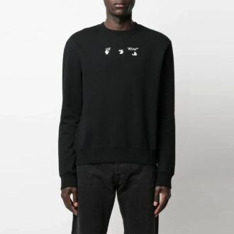 FW21 Logo Rund hals Långärmad Löst sittande Svart
