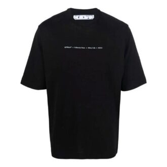 FW21 Logo Rundhalsad Shorts kortärmad Slim Fit-version Svart