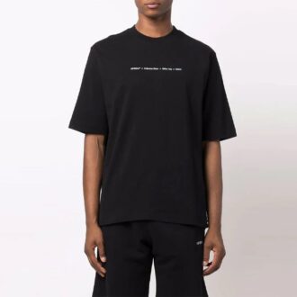 FW21 Logo Rundhalsad Shorts kortärmad Slim Fit-version Svart