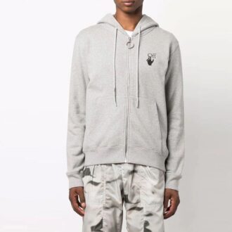 FW21 Logo-tryck Dragkedja Standardversion Grå