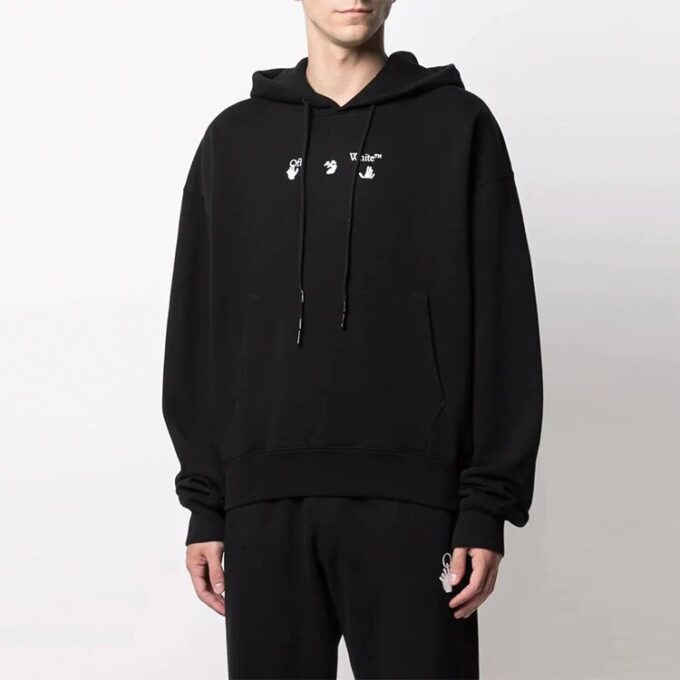 FW21 Melting Arrow Logo Print Sports Herr Svart