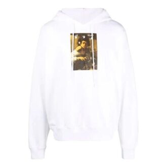 FW21 Mönster Alfabettryck Dragsko Pullover-version Vit