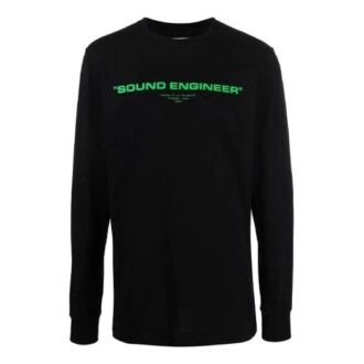 FW21 Mönstertryck Långärmad Rundhalsad Version Svart