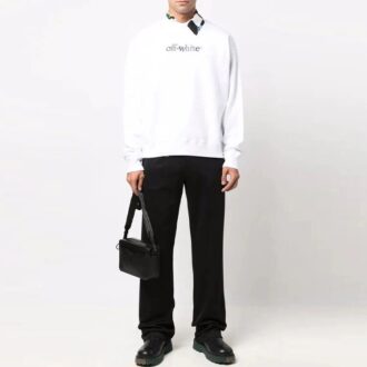 FW21 Sportbyxor med logomönster, standardmodell, svarta