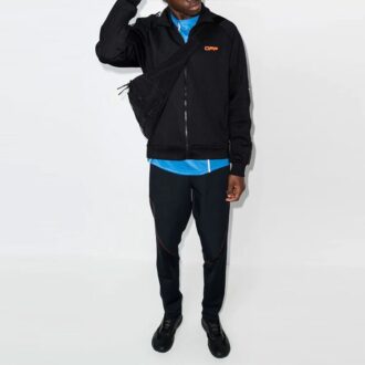 FW21 Sportjacka med dragkedja och långa ärmar, slim fit-version, svart