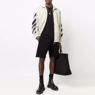 FW21 Sportshorts med logotypmönster, svart