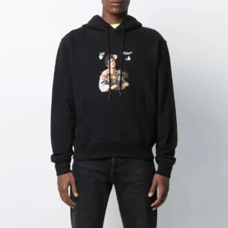 Herr SS21 Caravaggio Pojkar Print Oversized Svart