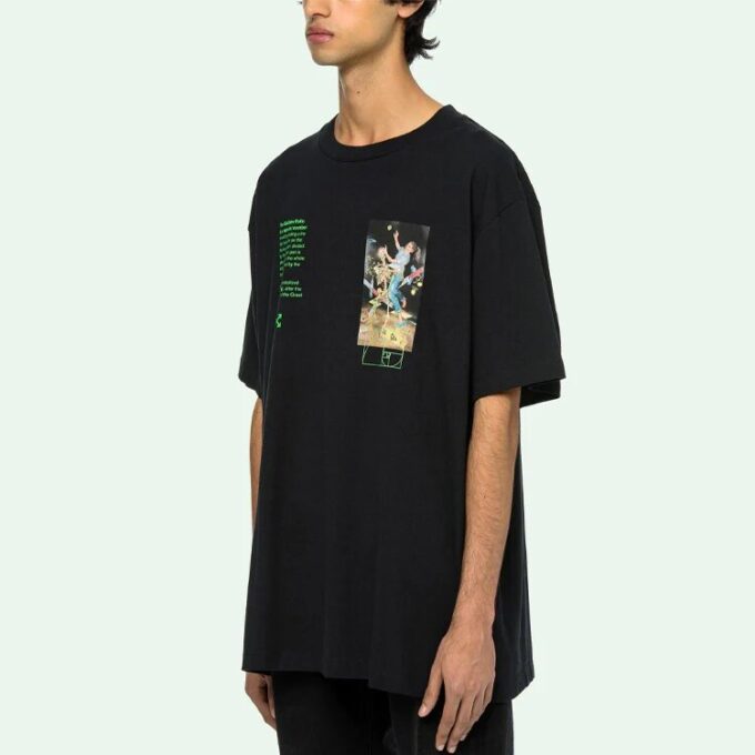 Off-White Herr C/O VIRGIL ABLOH Skeleton Painting Kortärmad Löst sittande Svart T-shirt