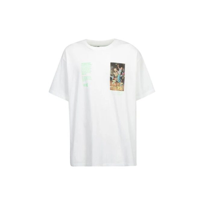 Off-White Herr C/O VIRGIL ABLOH Skelettmålning Kortärmad Löst sittande Vit T-shirt