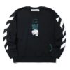 Off-White Herr C/O Virgil Abloh Slogan Arrow Printing Rundhalsad Svart