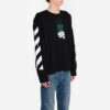 Off-White Herr C/O Virgil Abloh Slogan Arrow Printing Rundhalsad Svart