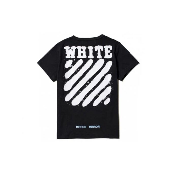 Off-White Herr C/O Virgil Abloh Tiger Stripes Splash Ink kortärmad svart T-shirt
