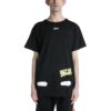 Off-White Herr C/O Virgil Abloh Tiger Stripes Splash Ink Rundhalsad kortärmad svart T-shirt