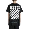 Off-White Herr C/O Virgil Abloh Tiger Stripes Splash Ink Rundhalsad kortärmad svart T-shirt