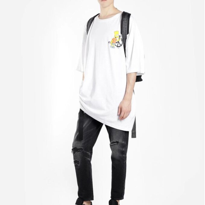 Off-White Herr C/O VIRGILABLOH Simpson Arrow Kortärmad Vit T-shirt