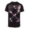 Off-White Herr Caravaggio Arrow Tryck på ryggen Kortärmad Vanlig version Svart T-shirt