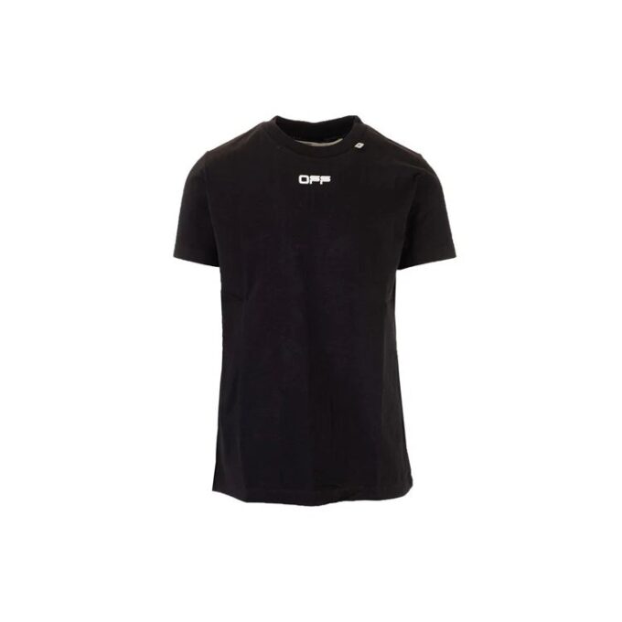 Off-White Herr Caravaggio Arrow Tryck på ryggen Kortärmad Vanlig version Svart T-shirt