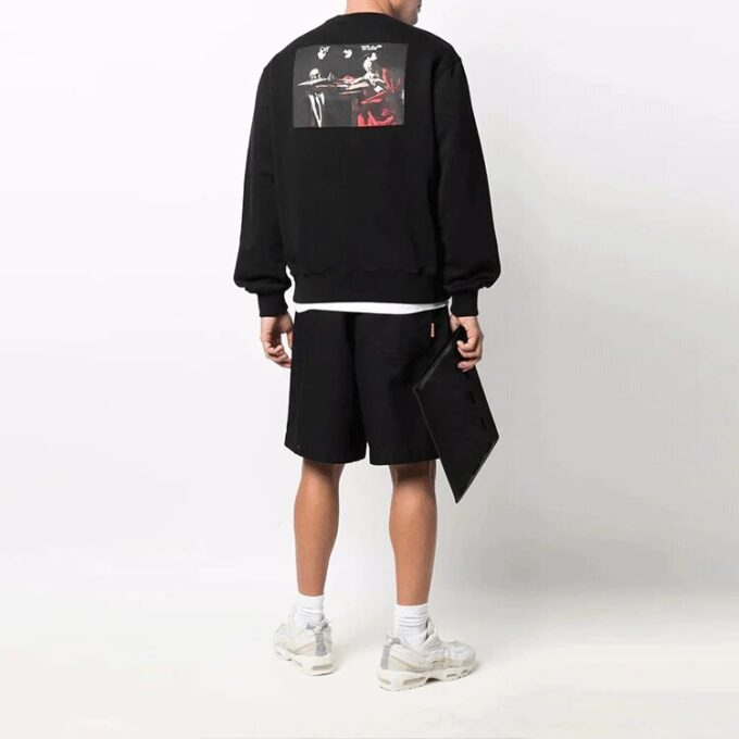 Off-White Herr Caravaggio-målning Rund hals Svart