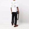 Off-White Herr FW21 Logo Rundhalsad Bomullskortärmad Löstsittande Vit T-shirt